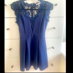 BCBG Navy Blue mini dress with lace detail size 0